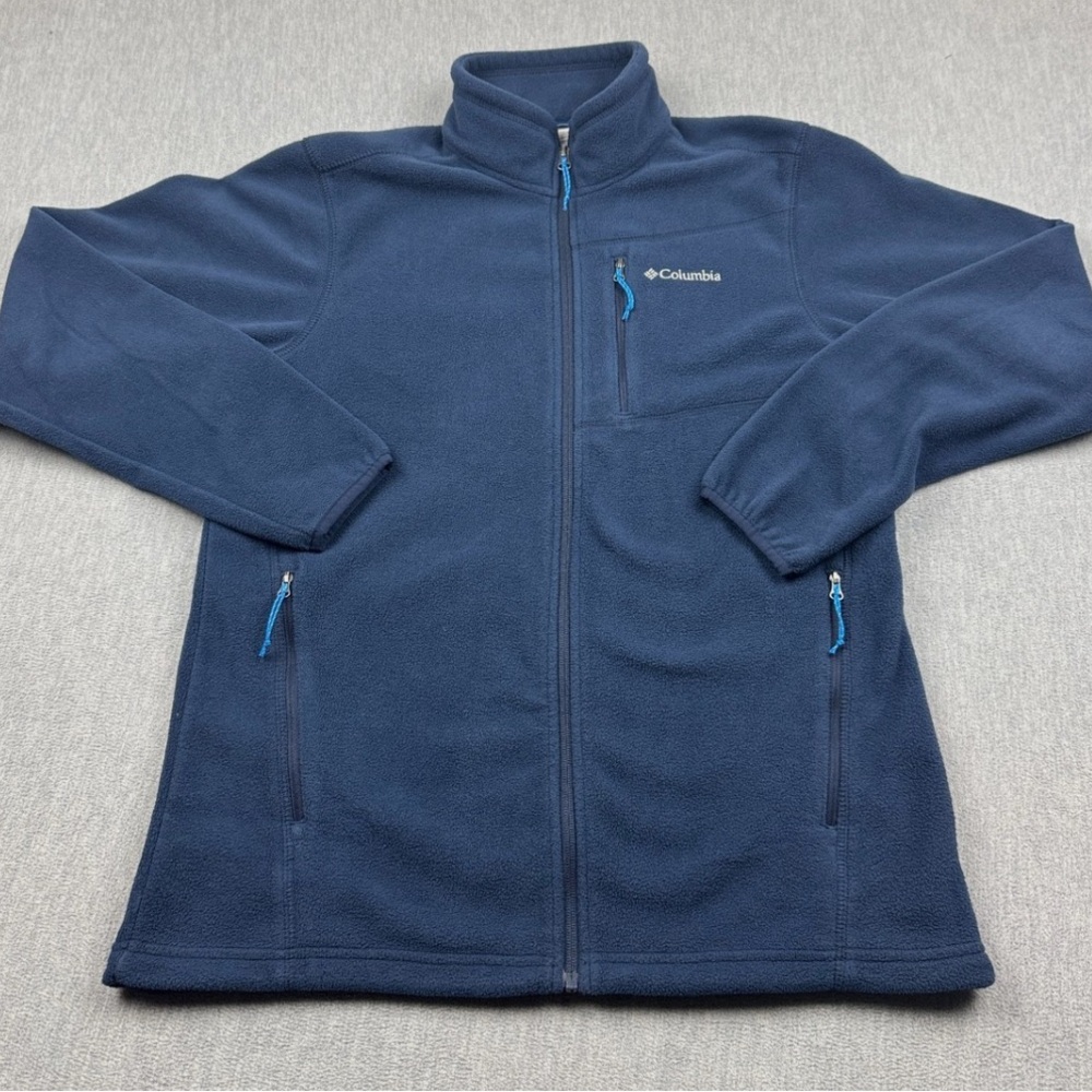 Columbia Blue Fleece Jacket with Pockets